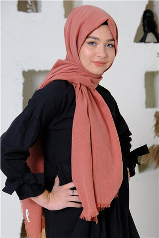 Silk Home Maxi Koton Şal Şeftali 70001-22