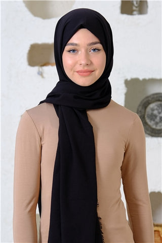 Silk Home Maxi Koton Şal Siyah 70001-32