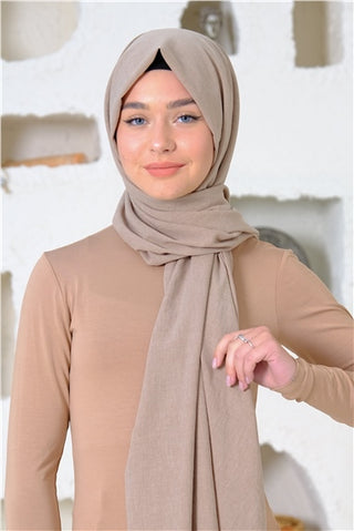 Silk Home Maxi Cotton Scarf, Mink 70001-16