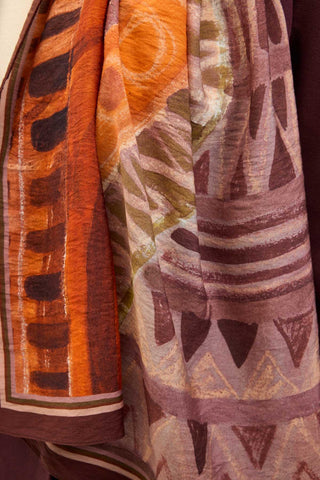 Urban Hours Art Mürdüm Mayda Şal 190x70 - Mayda Şal - | Silk Home