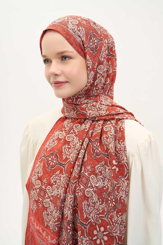Urban Hours Luvia Kırmızı Mayda Şal 190x70 - Mayda Şal - | Silk Home