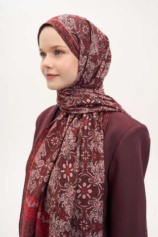Urban Hours Luvia Bordo Mayda Şal 190x70 - Mayda Şal - | Silk Home