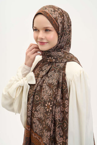 Urban Hours Luvia Acı Kahve Mayda Şal 190x70 - Mayda Şal - | Silk Home