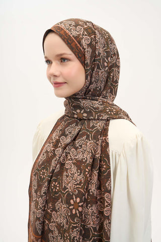 Urban Hours Luvia Acı Kahve Mayda Şal 190x70 - Mayda Şal - | Silk Home