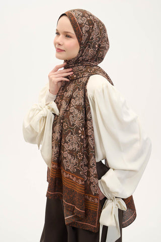 Urban Hours Luvia Acı Kahve Mayda Şal 190x70 - Mayda Şal - | Silk Home