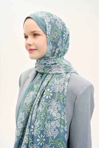 Urban Hours Luvia Pastel Mavi Mayda Şal 190x70 - Mayda Şal - | Silk Home