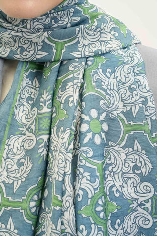 Urban Hours Luvia Pastel Mavi Mayda Şal 190x70 - Mayda Şal - | Silk Home