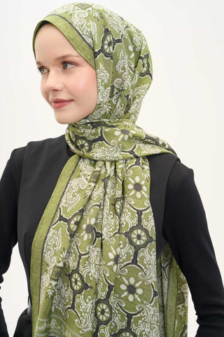 Urban Hours Luvia Fıstık Yeşili Mayda Şal 190x70 - Mayda Şal - | Silk Home