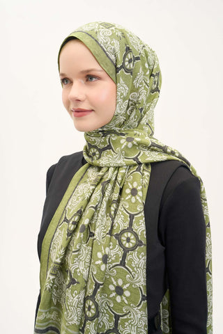 Urban Hours Luvia Fıstık Yeşili Mayda Şal 190x70 - Mayda Şal - | Silk Home