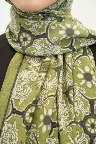 Urban Hours Luvia Fıstık Yeşili Mayda Şal 190x70 - Mayda Şal - | Silk Home