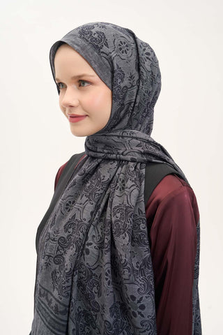 Urban Hours Luvia Antrasit Mayda Şal 190x70 - Mayda Şal - | Silk Home
