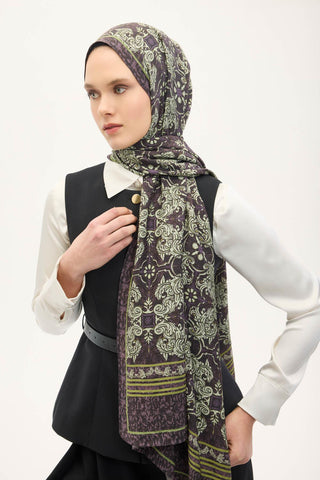 Urban Hours Luvia Mürdüm Mayda Şal 190x70 - Mayda Şal - | Silk Home
