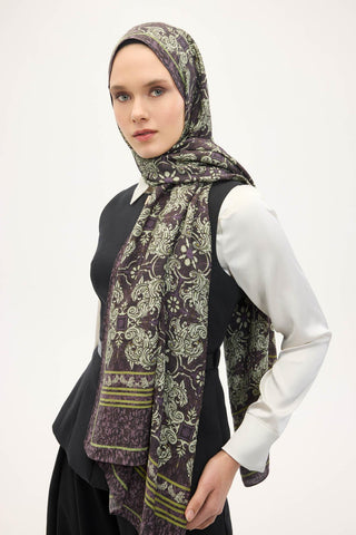 Urban Hours Luvia Mürdüm Mayda Şal 190x70 - Mayda Şal - | Silk Home
