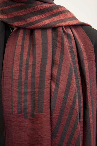 Urban Hours Orya Bordo Mayda Şal 190x70 - Mayda Şal - | Silk Home
