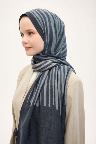 Urban Hours Orya Gece Mavisi Mayda Şal 190x70 - Mayda Şal - | Silk Home