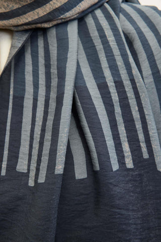 Urban Hours Orya Gece Mavisi Mayda Şal 190x70 - Mayda Şal - | Silk Home