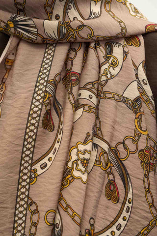 Urban Hours Liora Sütlü Kahve Mayda Şal 190x70 - Mayda Şal - | Silk Home