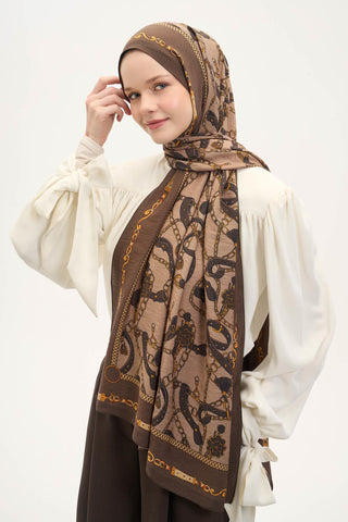 Urban Hours Liora Acı Kahve Mayda Şal 190x70 - Mayda Şal - | Silk Home