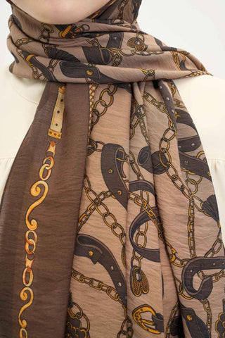 Urban Hours Liora Acı Kahve Mayda Şal 190x70 - Mayda Şal - | Silk Home