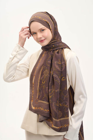 Urban Hours Liora Çikolata Kahve Mayda Şal 190x70 - Mayda Şal - | Silk Home