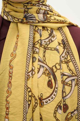 Urban Hours Liora Pastel Sarı Mayda Şal 190x70 - Mayda Şal - | Silk Home