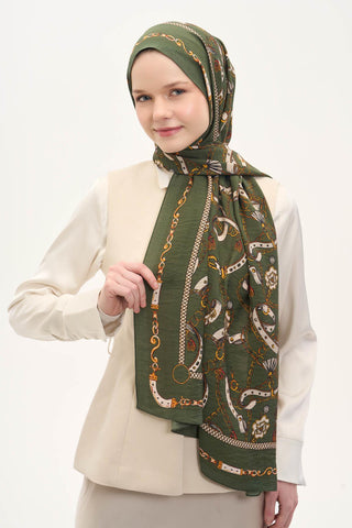 Urban Hours Liora Çam Yeşili Mayda Şal 190x70 - Mayda Şal - | Silk Home