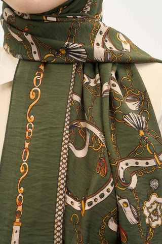 Urban Hours Liora Çam Yeşili Mayda Şal 190x70 - Mayda Şal - | Silk Home