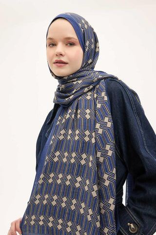 Urban Hours Lumera Mavi Mayda Şal 190x70 - Mayda Şal - | Silk Home
