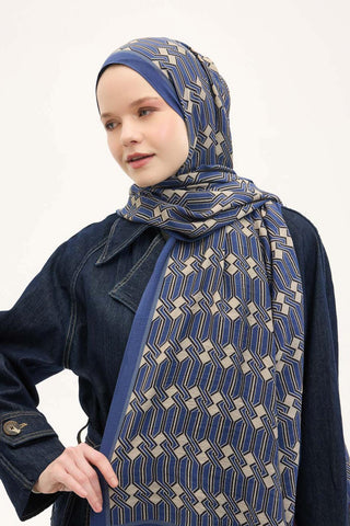 Urban Hours Lumera Mavi Mayda Şal 190x70 - Mayda Şal - | Silk Home