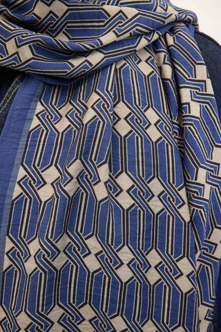 Urban Hours Lumera Mavi Mayda Şal 190x70 - Mayda Şal - | Silk Home