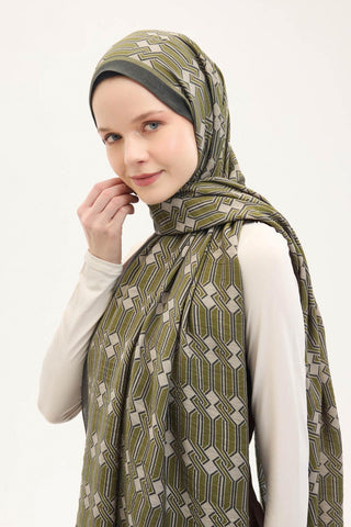 Urban Hours Lumera Yağ Yeşili Mayda Şal 190x70 - Mayda Şal - | Silk Home