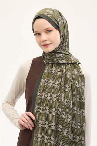 Urban Hours Lumera Yağ Yeşili Mayda Şal 190x70 - Mayda Şal - | Silk Home