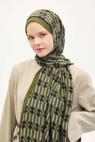 Urban Hours Lumera Avokado Yeşili Mayda Şal 190x70 - Mayda Şal - | Silk Home