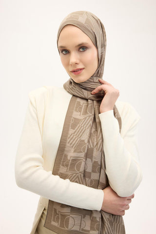 Urban Hours Elvora Sütlü Kahve Mayda Şal 190x70 - Mayda Şal - | Silk Home
