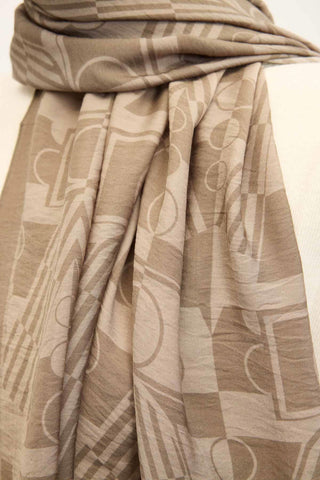 Urban Hours Elvora Sütlü Kahve Mayda Şal 190x70 - Mayda Şal - | Silk Home