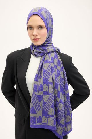 Urban Hours Elvora Mor Mayda Şal 190x70 - Mayda Şal - | Silk Home