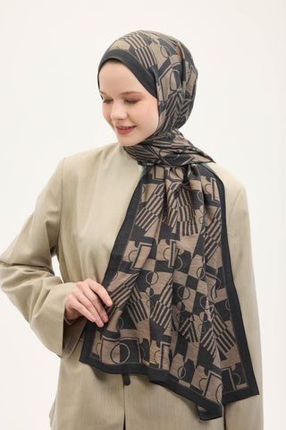 Urban Hours Elvora Koyu Antrasit Mayda Şal 190x70 - Mayda Şal - | Silk Home