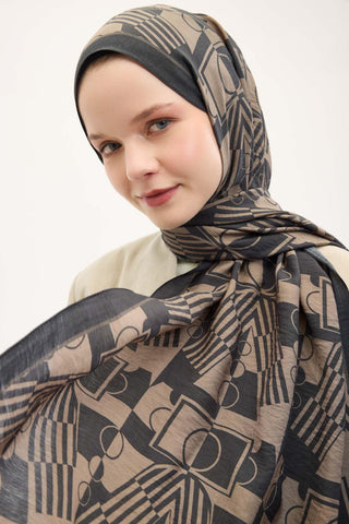 Urban Hours Elvora Koyu Antrasit Mayda Şal 190x70 - Mayda Şal - | Silk Home