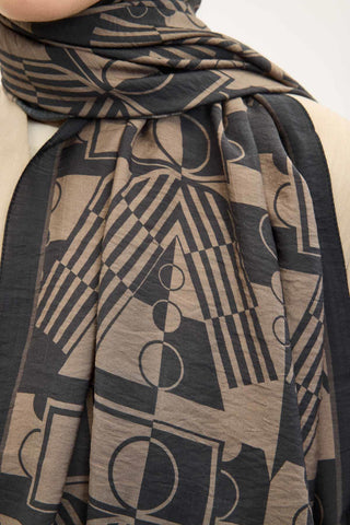 Urban Hours Elvora Koyu Antrasit Mayda Şal 190x70 - Mayda Şal - | Silk Home