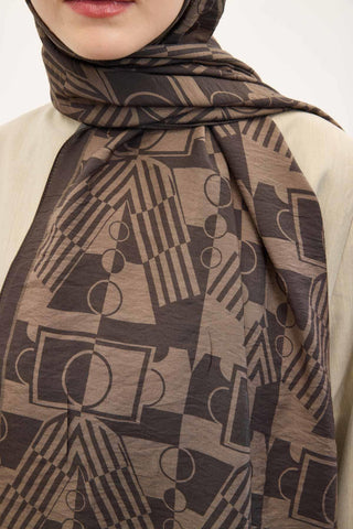Urban Hours Elvora Çikolata Kahve Mayda Şal 190x70 - Mayda Şal - | Silk Home
