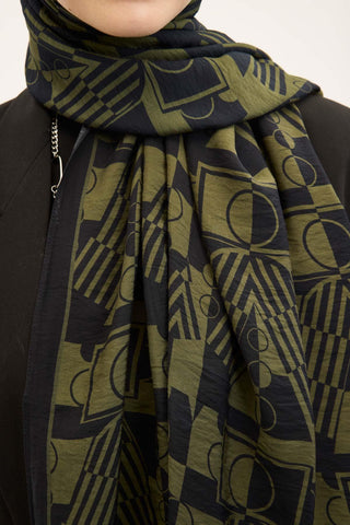 Urban Hours Elvora Koyu Siyah Mayda Şal 190x70 - Mayda Şal - | Silk Home