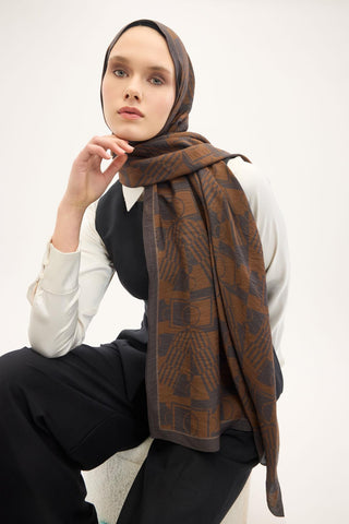 Urban Hours Harmony Navy Blue Mayda Shawl 190x70