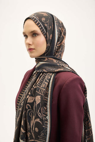 Urban Hours Antik Acı Kahve Mayda Şal 190x70 - Mayda Şal - | Silk Home