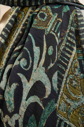 Urban Hours Antik Siyah Mayda Şal 190x70 - Mayda Şal - | Silk Home