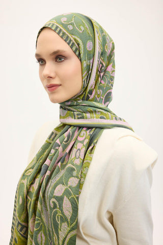 Urban Hours Antik Çimen Yeşili Mayda Şal 190x70 - Mayda Şal - | Silk Home