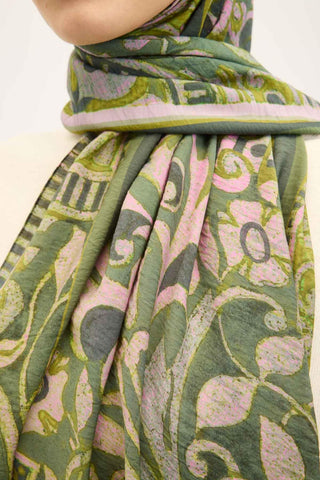 Urban Hours Antik Çimen Yeşili Mayda Şal 190x70 - Mayda Şal - | Silk Home
