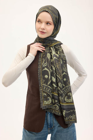 Urban Hours Antik Acı Kahve Mayda Şal 190x70 - Mayda Şal - | Silk Home
