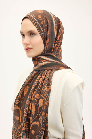 Urban Hours Antik Koyu Kahve Mayda Şal 190x70 - Mayda Şal - | Silk Home