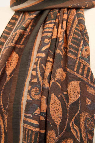Urban Hours Antik Koyu Kahve Mayda Şal 190x70 - Mayda Şal - | Silk Home