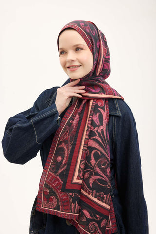 Urban Hours Harmony Navy Blue Mayda Shawl 190x70